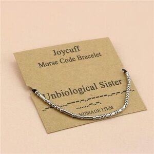 Joycuff Morse Code Bracelet Unbiological Sister NEW